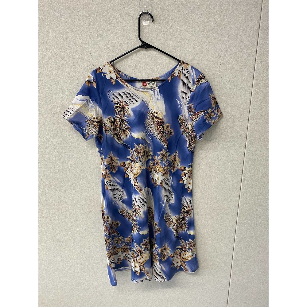 Vintage Hilo Hattie Hawaiian original Dress L Tropical Print